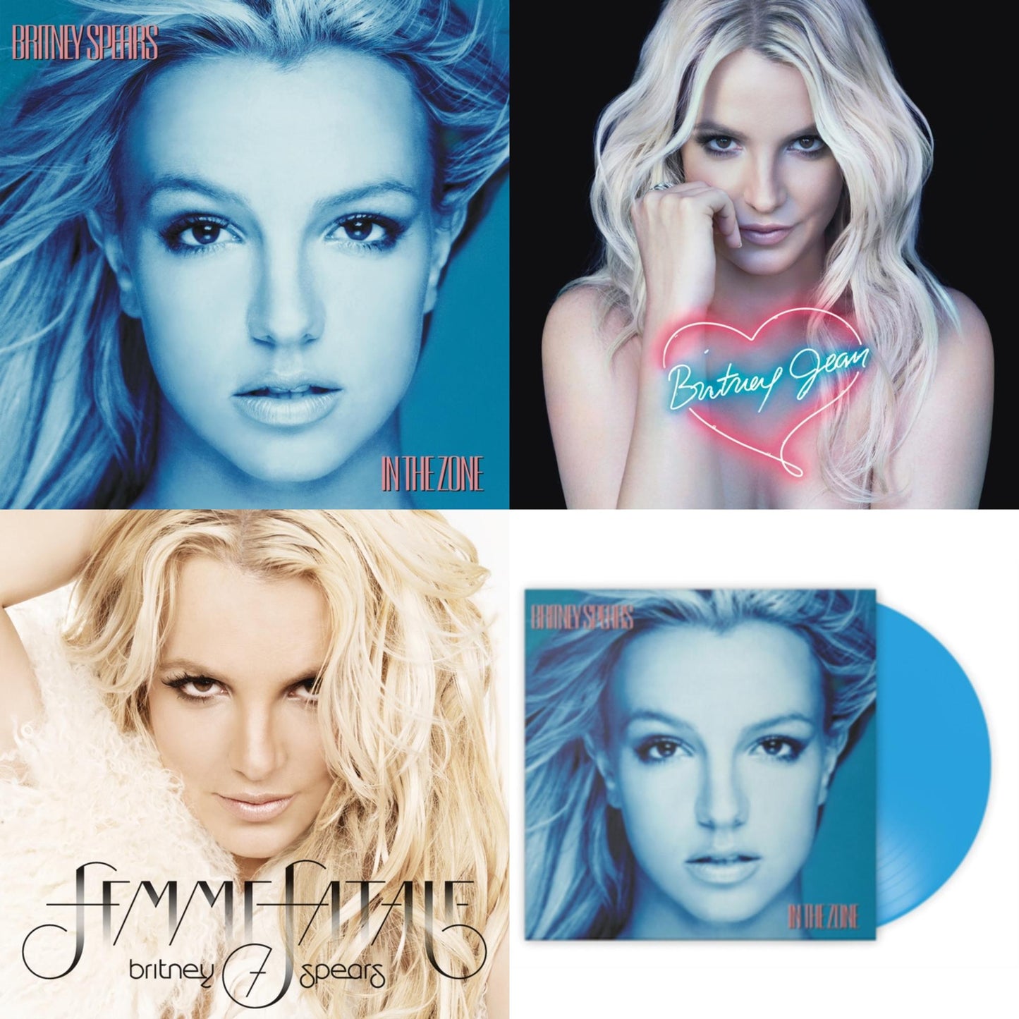Britney Spears - In The Zone & Britney Jean & Femme Fatale & In The Zone (Blue LP Vinyl/Import)