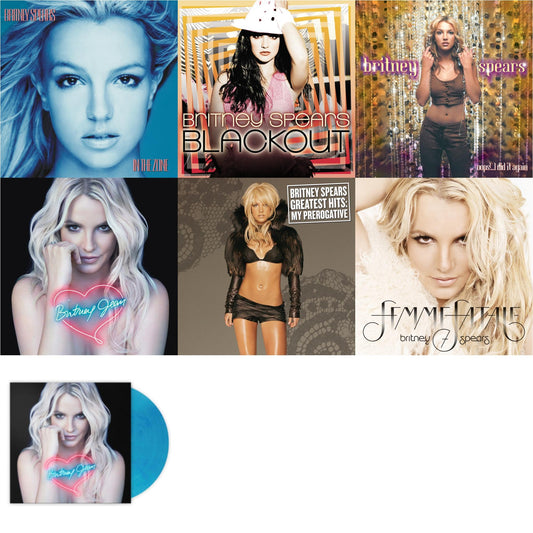 Britney Spears - Oops!... I Did It Again & Blackout & In The Zone & Britney Jean & Femme Fatale & Greatest Hits : My Prerogative (2LP) & Britney Jean (Blue Marbled LP Vinyl/Import)