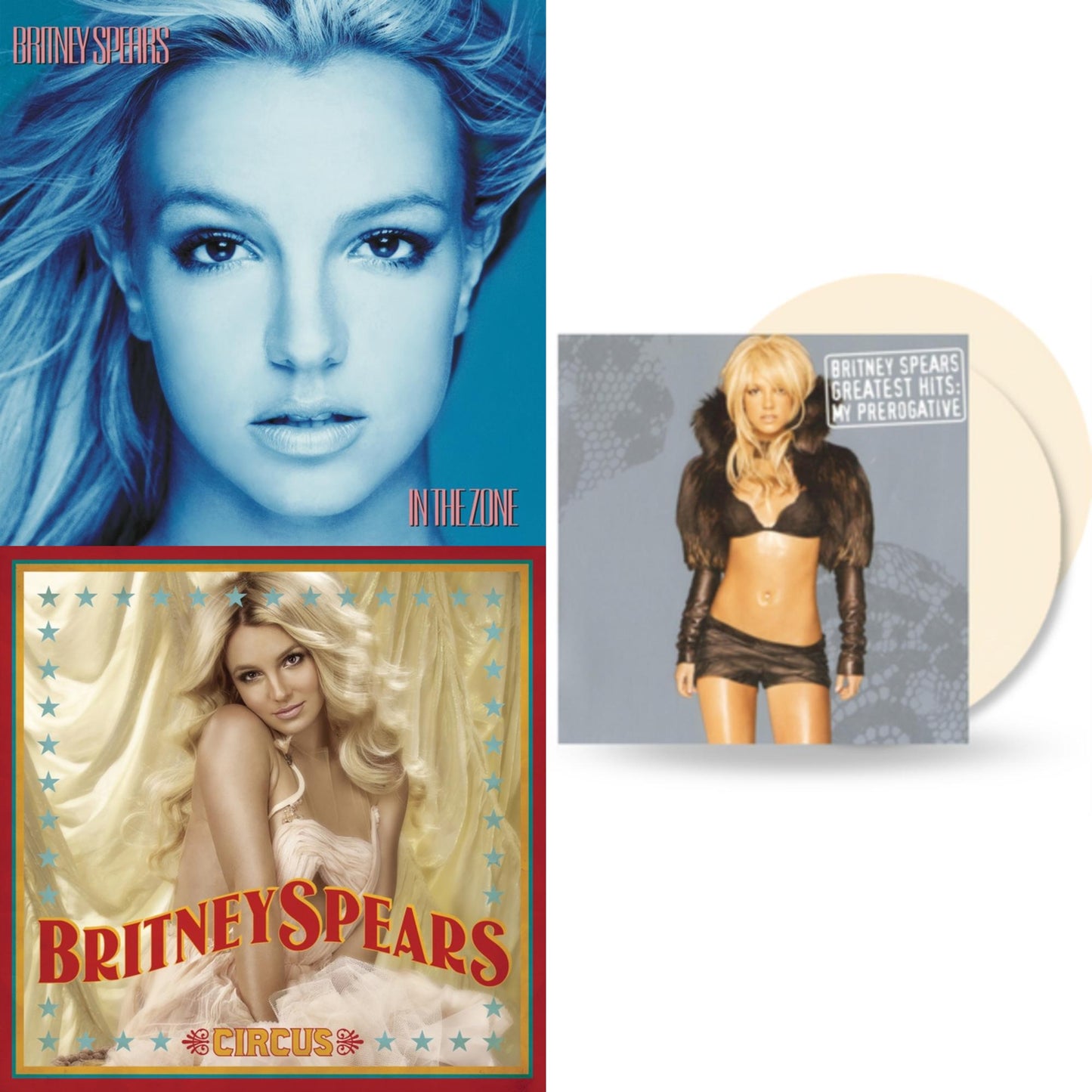 Britney Spears - In The Zone & Circus & Greatest Hits: My Prerogative (2LP/Cream Vinyl/Import)