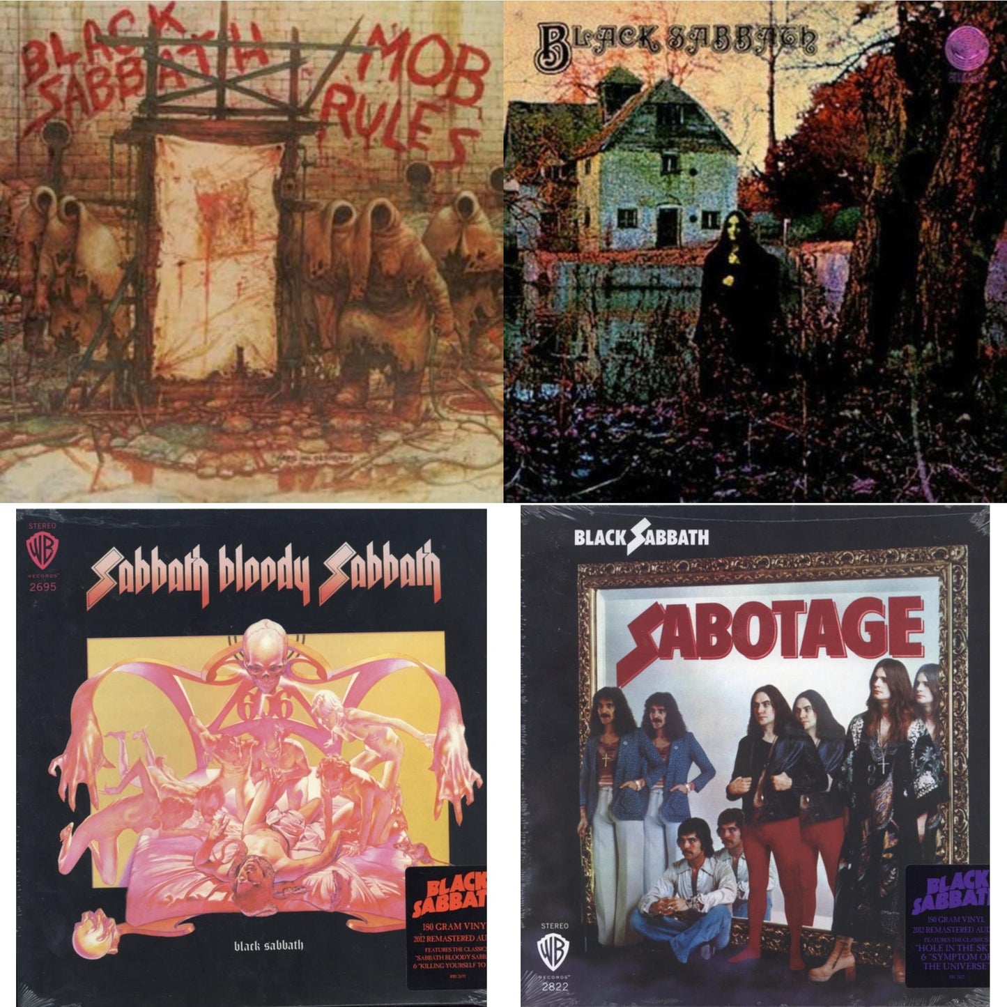 Black Sabbath - Sabotage (180G) & Sabbath Bloody Sabbath (180G) & Black Sabbath (LP/CD) (180G) & Mob Rules (Deluxe/2LP)