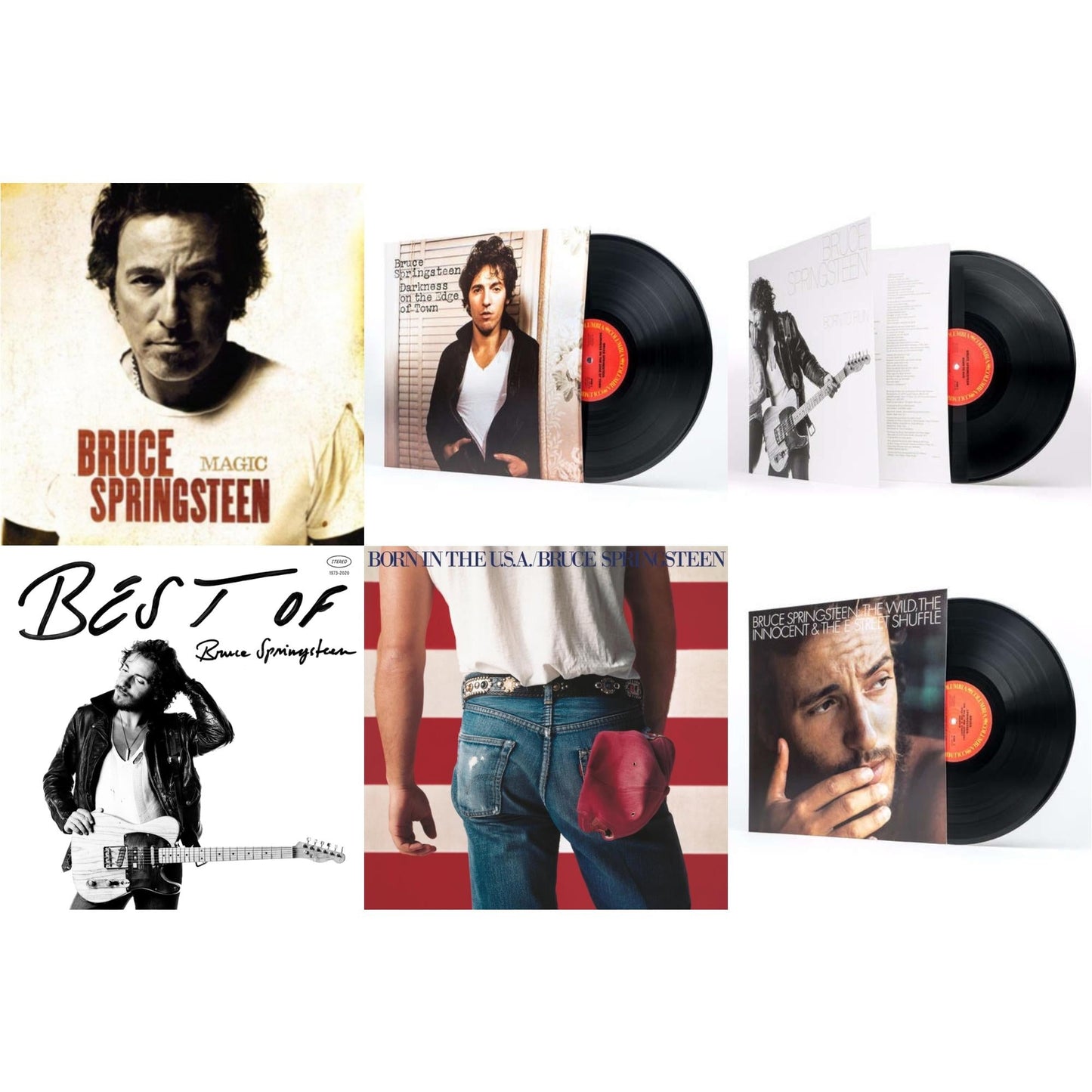 Bruce Springsteen - Best Of Bruce Springsteen (2LP) & Magic (180G) & Wild The Innocent & The E Street Shuffle (180G) & Born To Run (180G/Gatefold) & Darkness On The Edge Of Town (180G) & Born In The U.S.A. (180G)