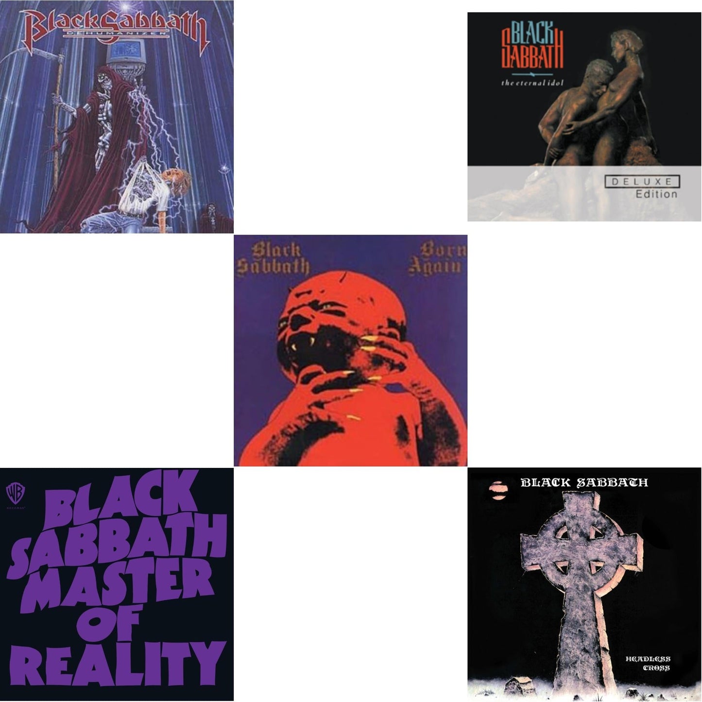 Black Sabbath - Dehumanizer & Master Of Reality & Born Again & Eternal Idol & Headless Cross (2024 Remaster) - CD Bundle