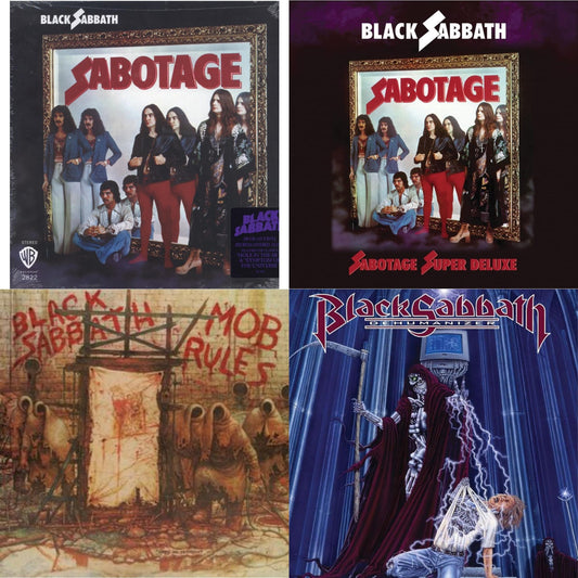 Black Sabbath - Sabotage (180G) & Sabotage (Super Deluxe Edition/4LP/7Inch) & Mob Rules (Deluxe/2LP) & Dehumanizer (Deluxe Edition/2LP) (Rocktober)