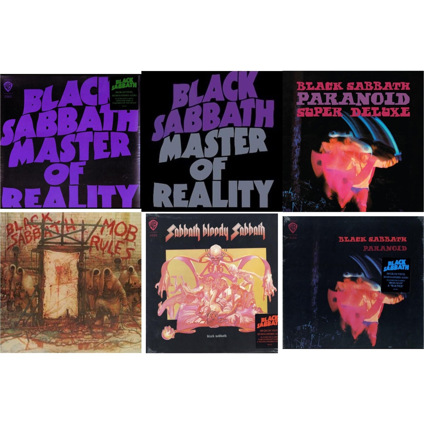 Black Sabbath - Sabbath Bloody Sabbath (180G) & Paranoid (180G) & Master Of Reality (180G) & Master Of Reality & Paranoid (Deluxe Edition) & Mob Rules (Deluxe/2LP)