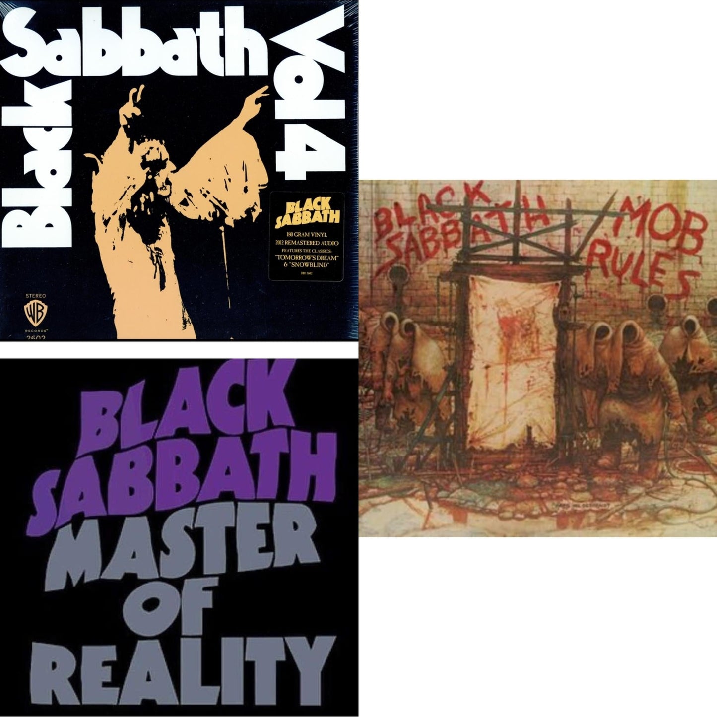 Black Sabbath - Vol. 4 (180G) & Master Of Reality & Mob Rules (Deluxe/2LP)