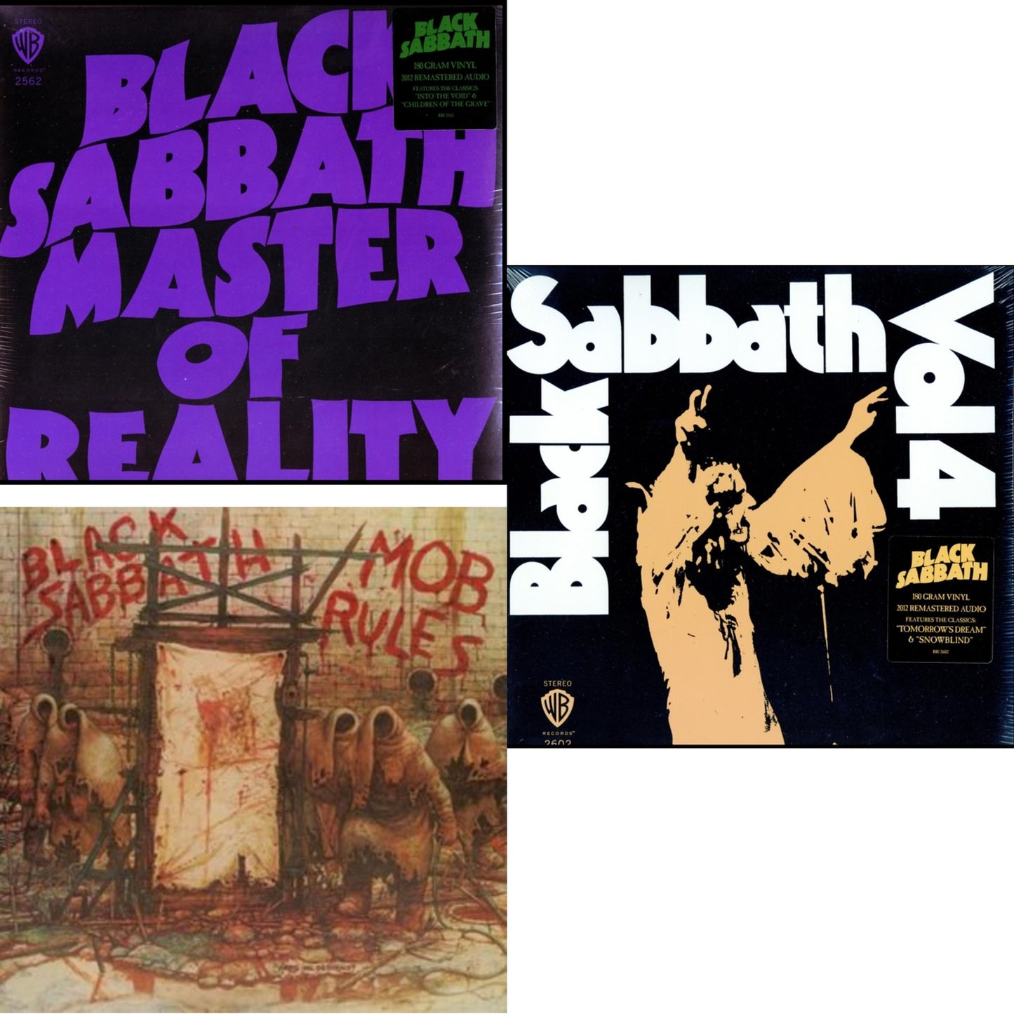 Black Sabbath - Vol. 4 (180G) & Master Of Reality (180G) & Mob Rules (Deluxe/2LP)