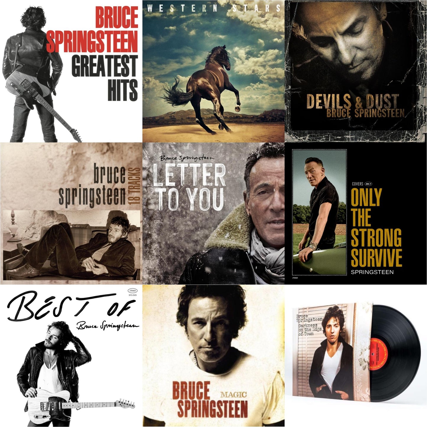 Bruce Springsteen - Greatest Hits (2 LP/150G Vinyl/Dl Code) & Western Stars (2LP/150G) & Devils & Dust & 18 Tracks & Letter To You (2LP/140G) & Only The Strong Survive (2LP/140G/D-Side Etching) & Best Of Bruce Springsteen (2LP) & Magic (180G) &