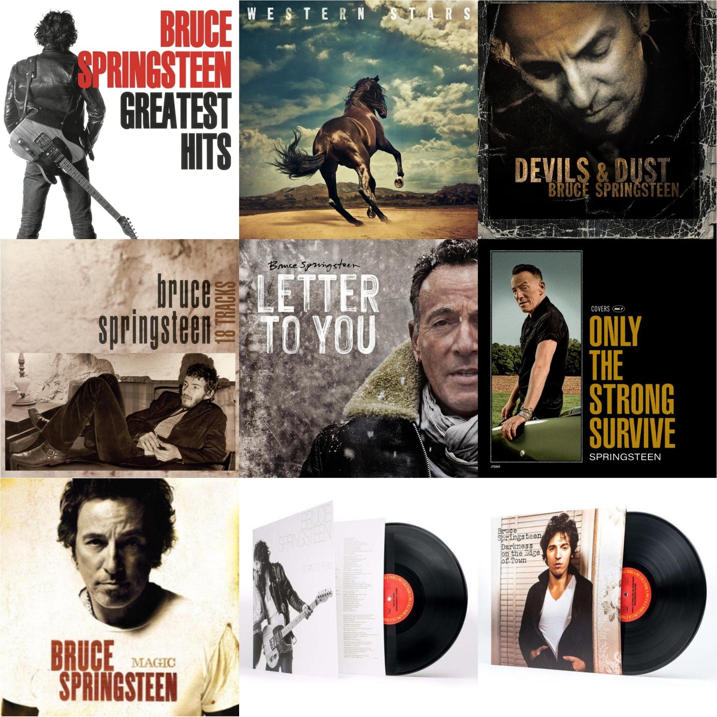 Bruce Springsteen - Greatest Hits (2 LP/150G Vinyl/Dl Code) & Western Stars (2LP/150G) & Devils & Dust & 18 Tracks & Letter To You (2LP/140G) & Only The Strong Survive (2LP/140G/D-Side Etching) & Magic (180G) & Born To Run (180G/Gatefold) & Darkness