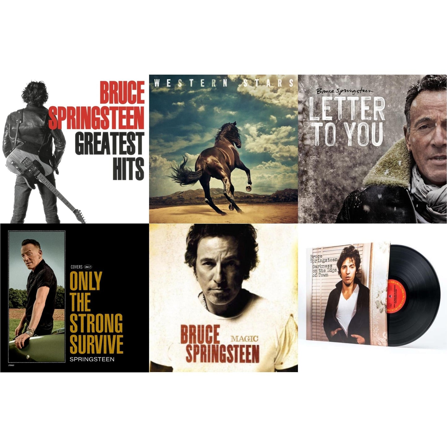 Bruce Springsteen - Greatest Hits (2 LP/150G Vinyl/Dl Code) & Western Stars (2LP/150G) & Letter To You (2LP/140G) & Only The Strong Survive (2LP/140G/D-Side Etching) & Magic (180G) & Darkness On The Edge Of Town (180G)