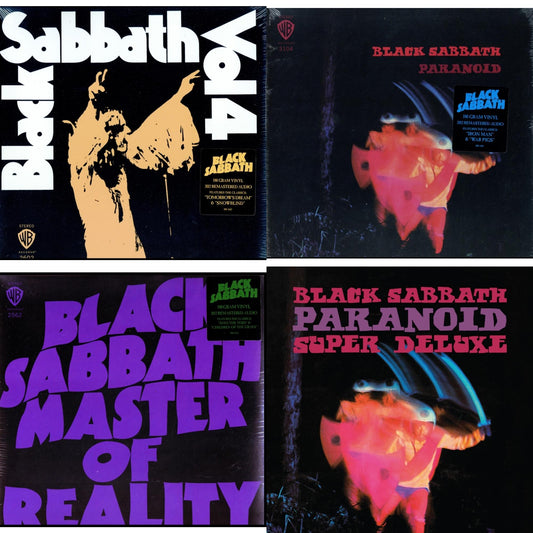 Black Sabbath - Vol. 4 (180G) & Paranoid (180G) & Master Of Reality (180G) & Paranoid (Deluxe Edition) - LP Vinyl Bundle