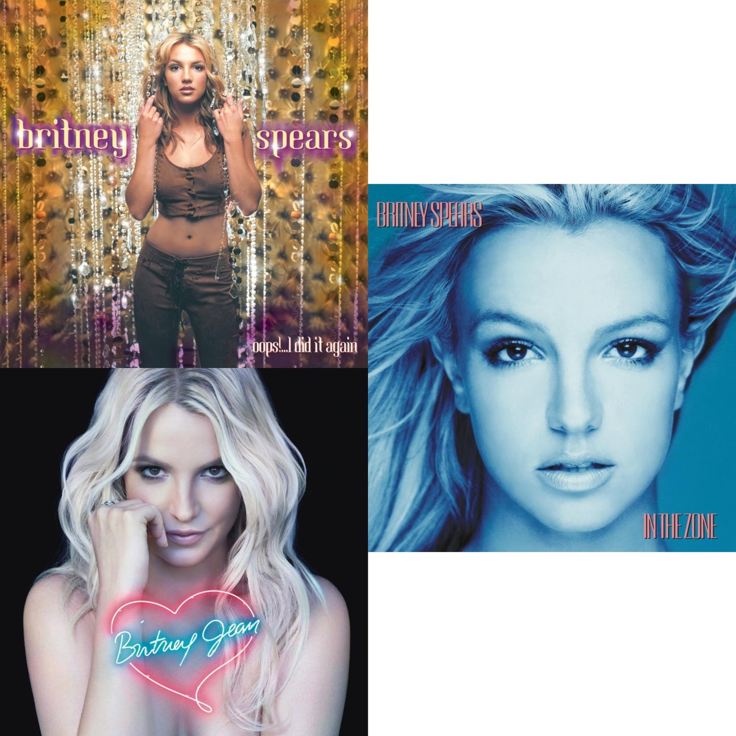 Britney Spears - Oops!... I Did It Again & In The Zone & Britney Jean - LP Vinyl Bundle