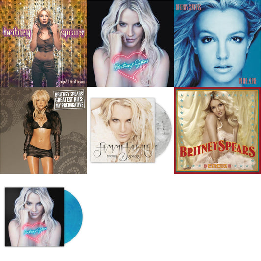 Britney Spears - Oops!... I Did It Again & In The Zone & Circus & Britney Jean & Greatest Hits : My Prerogative (2LP) & Britney Jean (Blue Marbled LP Vinyl/Import) & Femme Fatale (Light Grey Marbled LP Vinyl/Import)