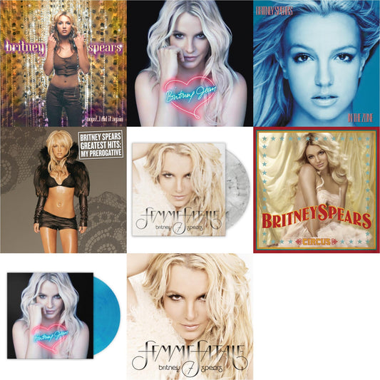 Britney Spears - Oops!... I Did It Again & In The Zone & Circus & Britney Jean & Femme Fatale & Greatest Hits : My Prerogative (2LP) & Britney Jean (Blue Marbled LP Vinyl/Import) & Femme Fatale (Light Grey Marbled LP Vinyl/Import)