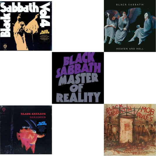 Black Sabbath - Vol. 4 (180G) & Paranoid (180G) & Master Of Reality & Heaven & Hell (Deluxe/2LP) & Mob Rules (Deluxe/2LP)