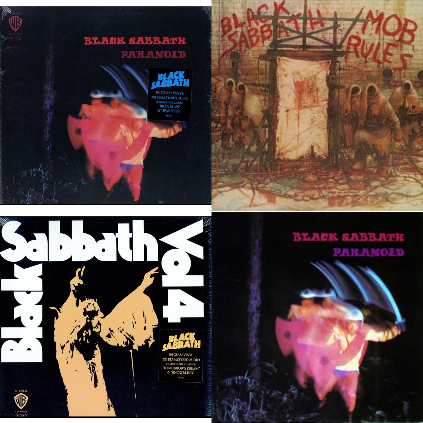 Black Sabbath - Vol. 4 (180G) & Paranoid (180G) & Paranoid & Mob Rules (Deluxe/2LP)