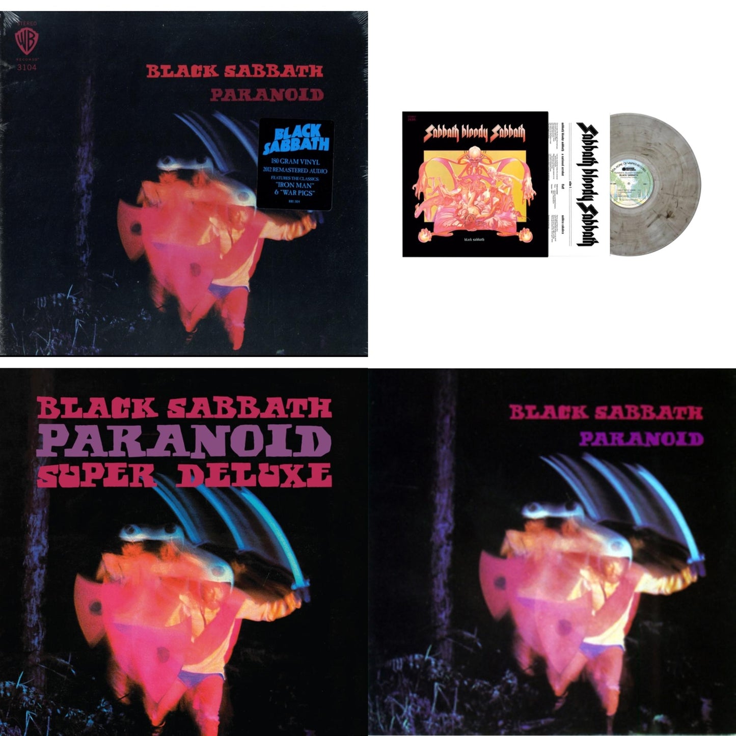 Black Sabbath - Paranoid (180G) & Sabbath Bloody Sabbath (Smoky LP Vinyl) (Syeor) & Paranoid (Deluxe Edition) & Paranoid