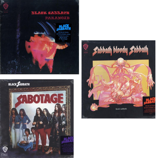 Black Sabbath - Sabotage (180G) & Sabbath Bloody Sabbath (180G) & Paranoid (180G) - LP Vinyl Bundle