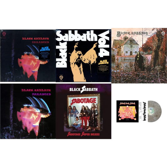 Black Sabbath - Paranoid (180G) & Vol. 4 (180G) & Black Sabbath (180G) & Paranoid & Sabotage (Super Deluxe Edition/4LP/7Inch) & Sabbath Bloody Sabbath (Smoky LP Vinyl) (Syeor)