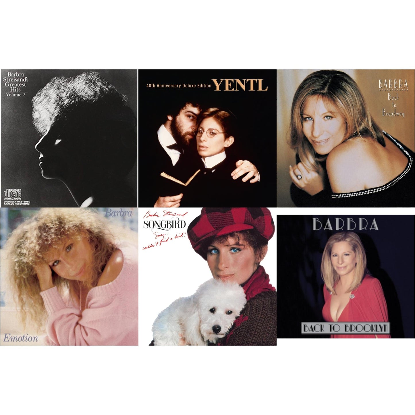 Barbra Streisand - Greatest Hits Vol.2 & Yentl: 40Th Anniversary Deluxe Edition (2CD) & Back To Broadway & Emotion & Songbird & Back To Brooklyn