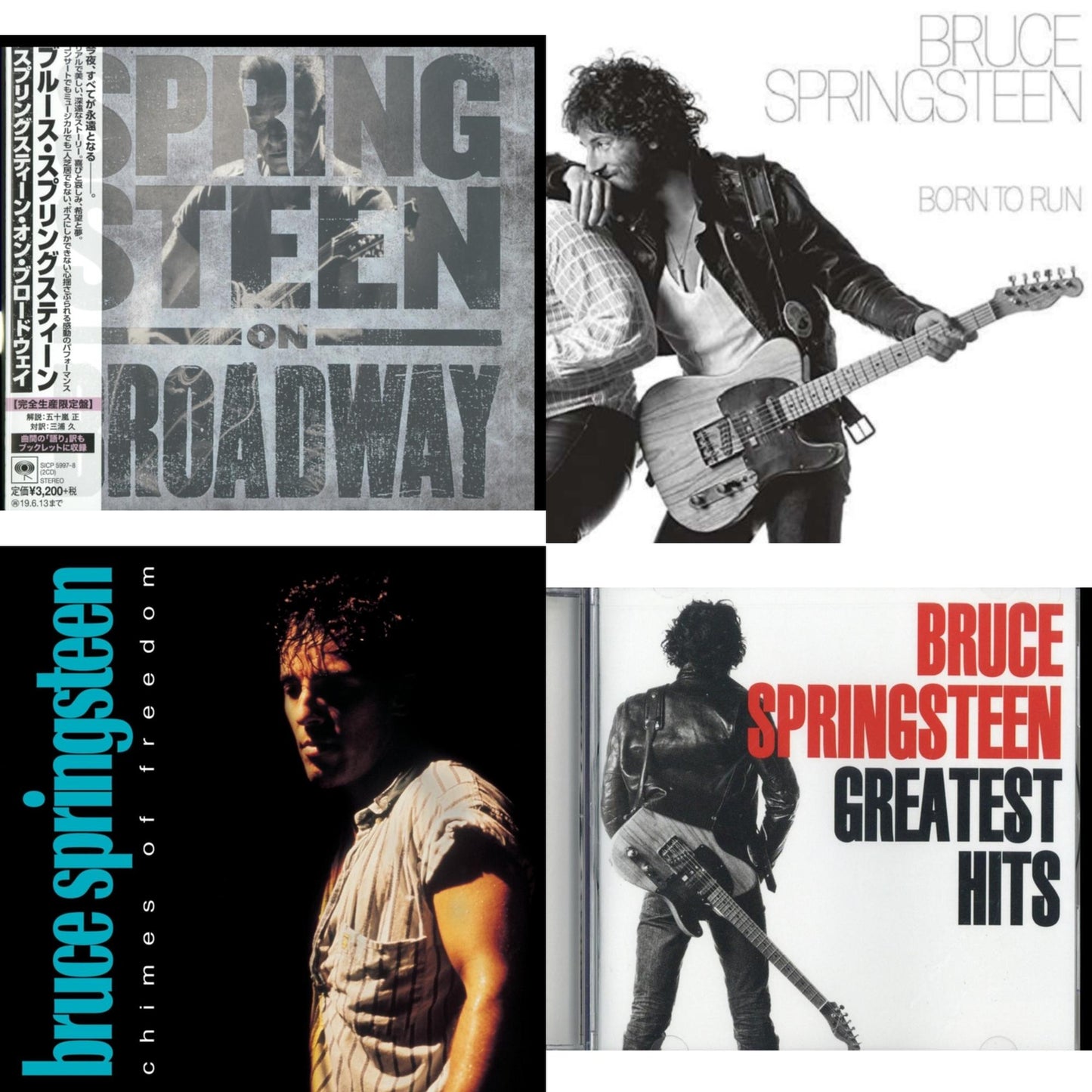 Bruce Springsteen - Greatest Hits & Springsteen On Broadway (Ltd/Booklet/Paper Jacket) & Chimes Of Freedom & Born To Run - CD Bundle