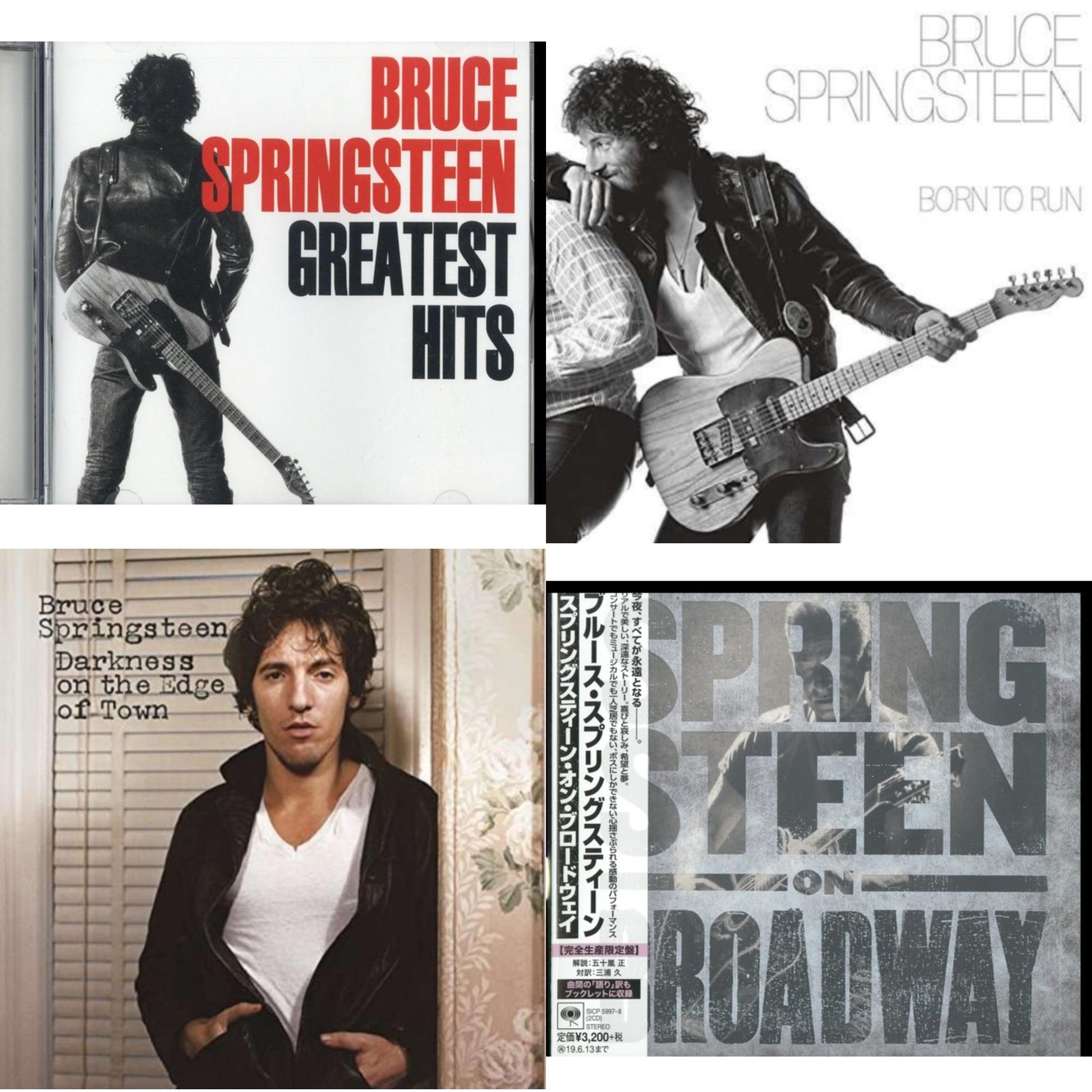 Bruce Springsteen - Greatest Hits & Springsteen On Broadway (Ltd/Booklet/Paper Jacket) & Born To Run & Darkness On The Edge Of Town - CD Bundle