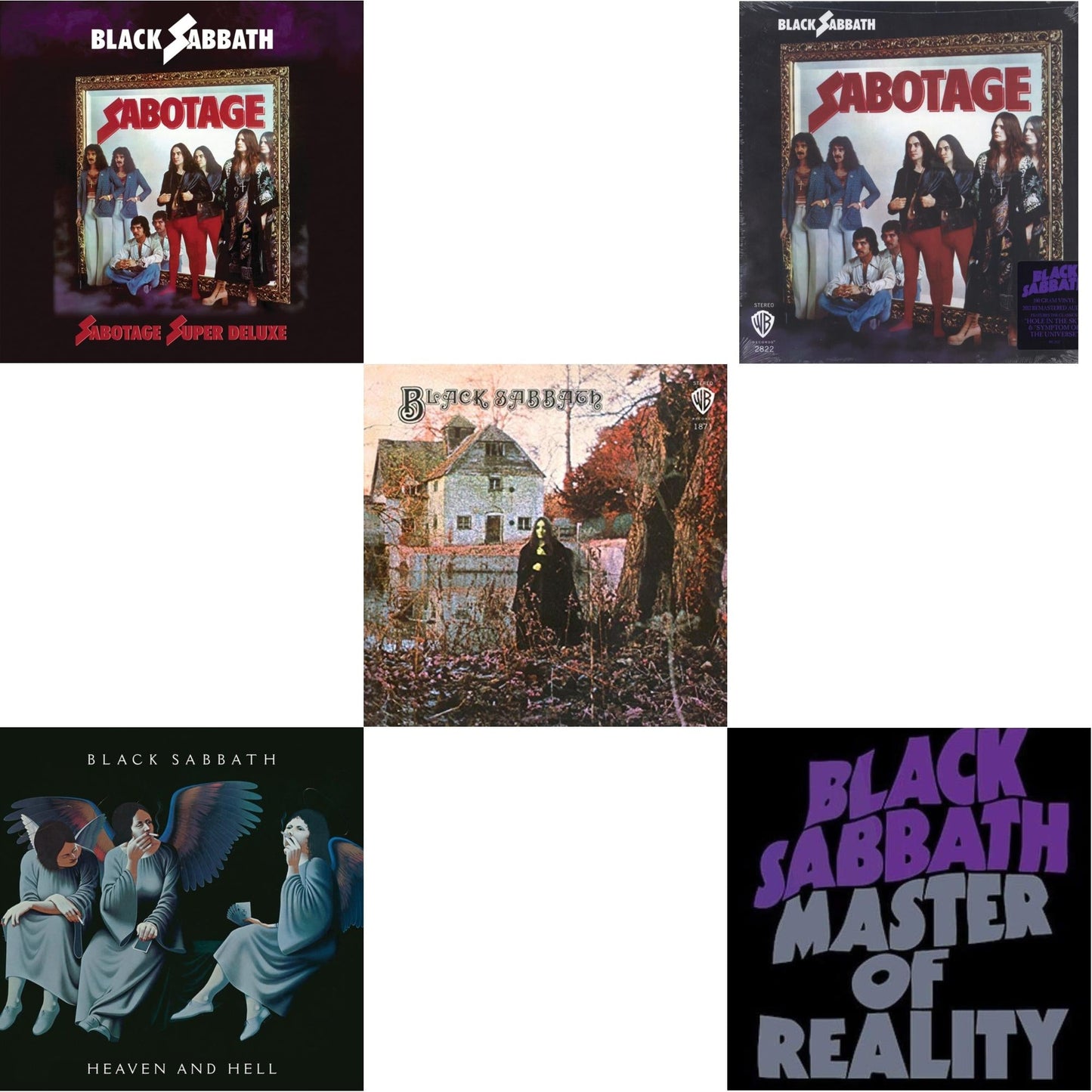 Black Sabbath - Sabotage (180G) & Black Sabbath (180G) & Master Of Reality & Sabotage (Super Deluxe Edition/4LP/7Inch) & Heaven & Hell (Deluxe/2LP)