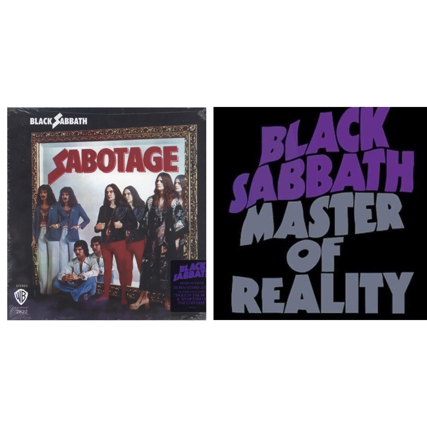 Black Sabbath - Sabotage (180G) & Master Of Reality - LP Vinyl Bundle
