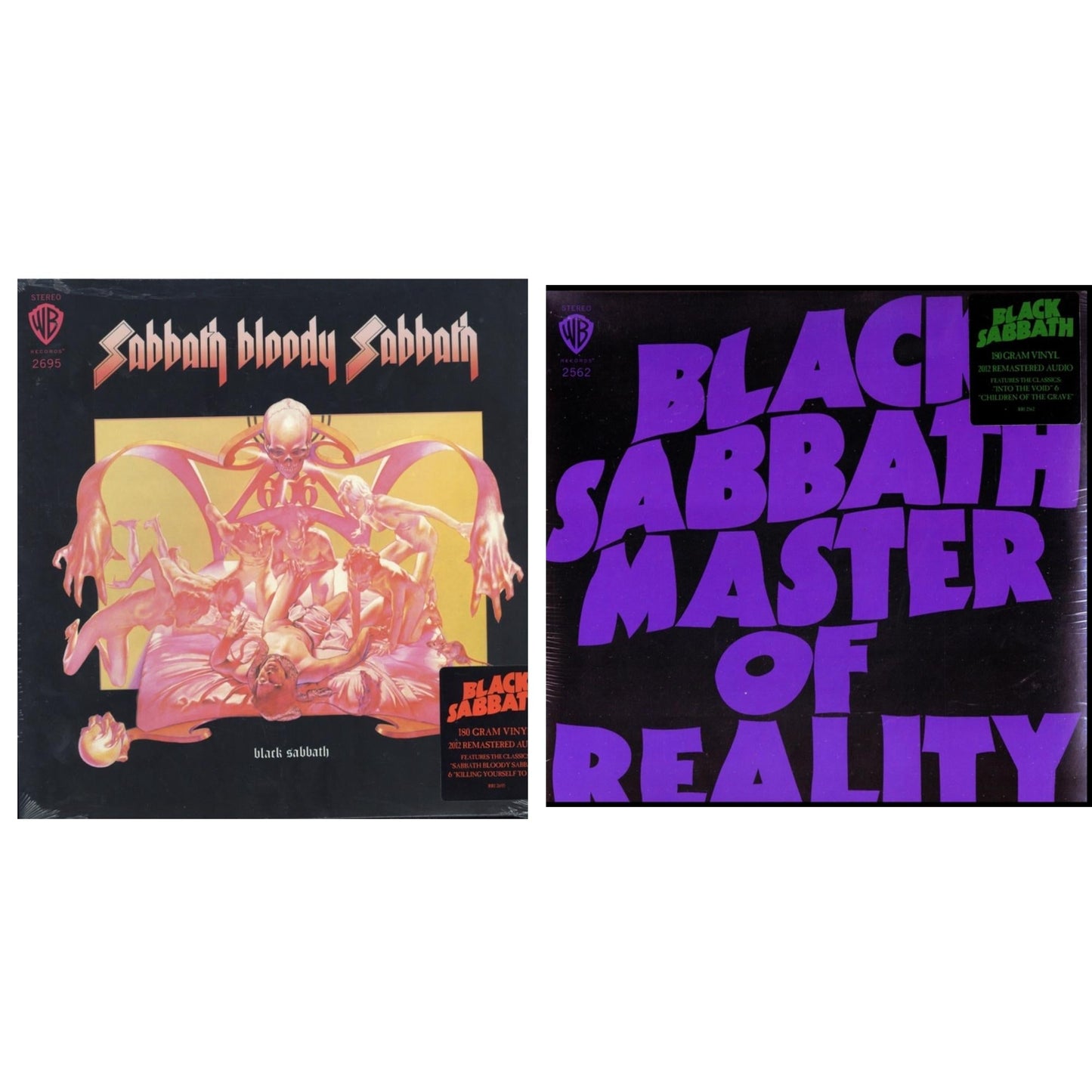 Black Sabbath - Sabbath Bloody Sabbath (180G) & Master Of Reality (180G) - LP Vinyl Bundle