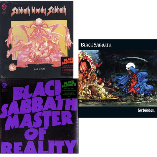 Black Sabbath - Sabbath Bloody Sabbath (180G) & Master Of Reality (180G) & Forbidden (2024 Tony Iommi Remix) - LP Vinyl Bundle