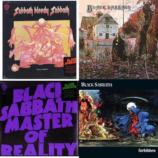 Black Sabbath - Sabbath Bloody Sabbath (180G) & Black Sabbath (180G) & Master Of Reality (180G) & Forbidden (2024 Tony Iommi Remix) - LP Vinyl Bundle