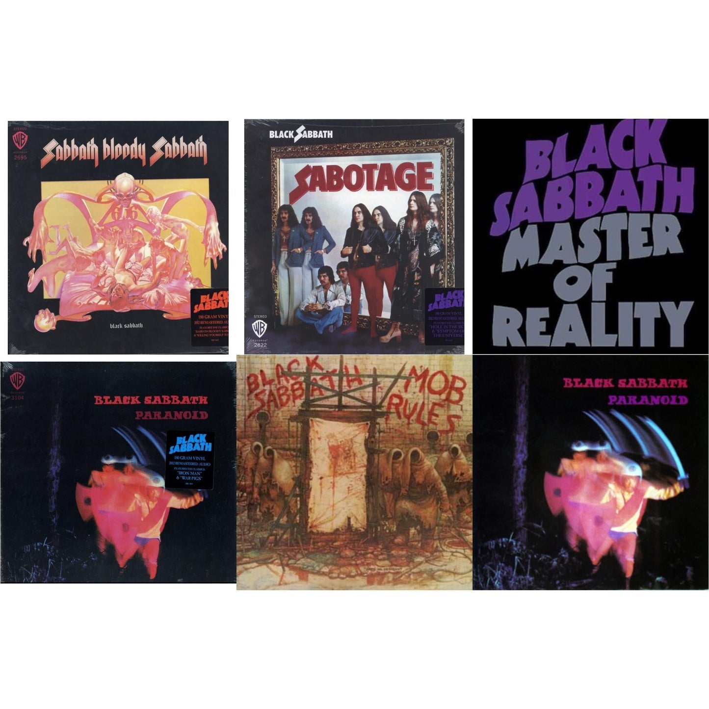 Black Sabbath - Sabotage (180G) & Sabbath Bloody Sabbath (180G) & Paranoid (180G) & Paranoid & Master Of Reality & Mob Rules (Deluxe/2LP)