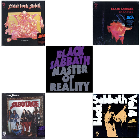 Black Sabbath - Sabbath Bloody Sabbath (180G) & Sabotage (180G) & Master Of Reality & Paranoid (180G) & Vol. 4 (180G) - LP Vinyl Bundle