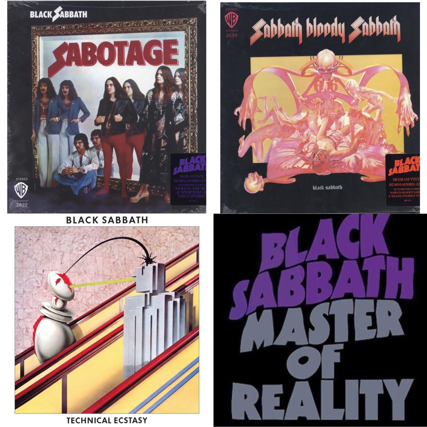 Black Sabbath - Sabotage (180G) & Sabbath Bloody Sabbath (180G) & Master Of Reality & Technical Ecstasy (Super Deluxe Edition/5LP)