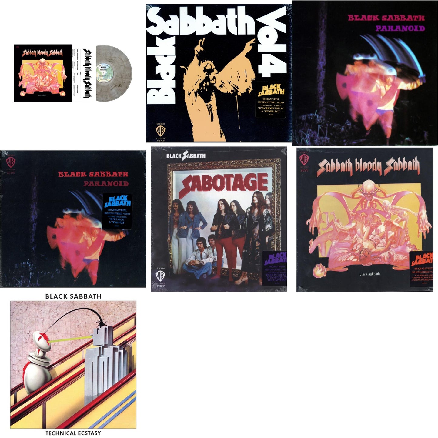 Black Sabbath - Sabbath Bloody Sabbath (Smoky LP Vinyl) (Syeor) & Vol. 4 (180G) & Paranoid & Paranoid (180G) & Sabotage (180G) & Sabbath Bloody Sabbath (180G) & Technical Ecstasy (Super Deluxe Edition/5LP)