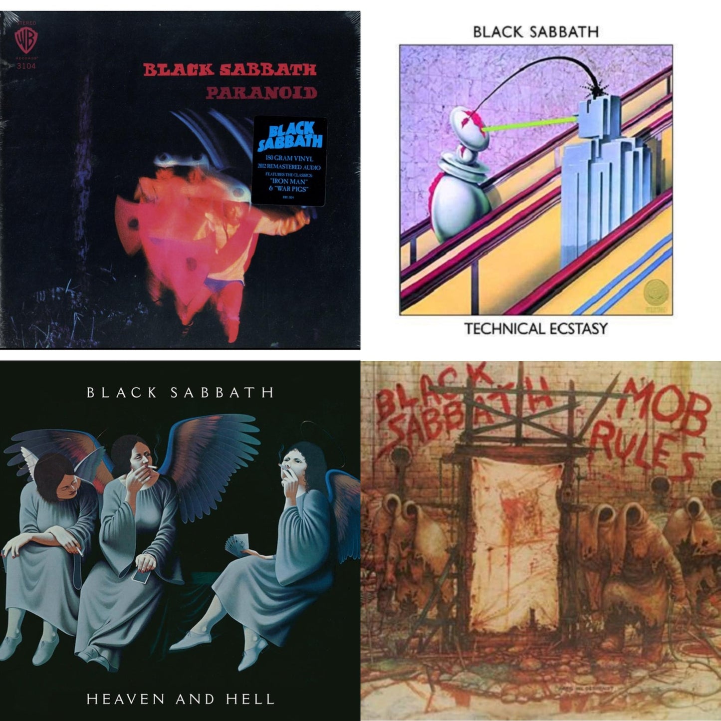 Black Sabbath - Paranoid (180G) & Technical Ecstasy & Heaven & Hell (Deluxe/2LP) & Mob Rules (Deluxe/2LP)