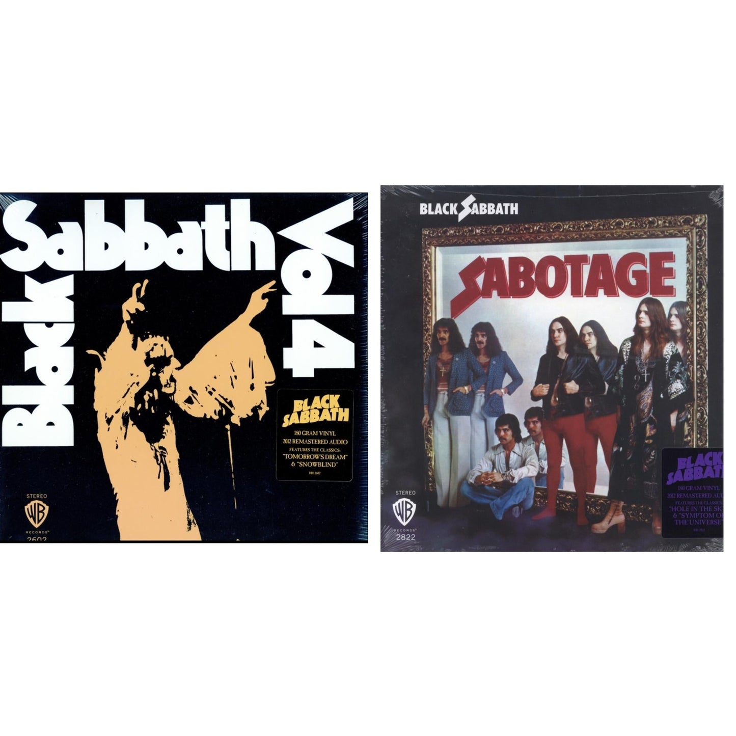 Black Sabbath - Sabotage (180G) & Vol. 4 (180G) - LP Vinyl Bundle