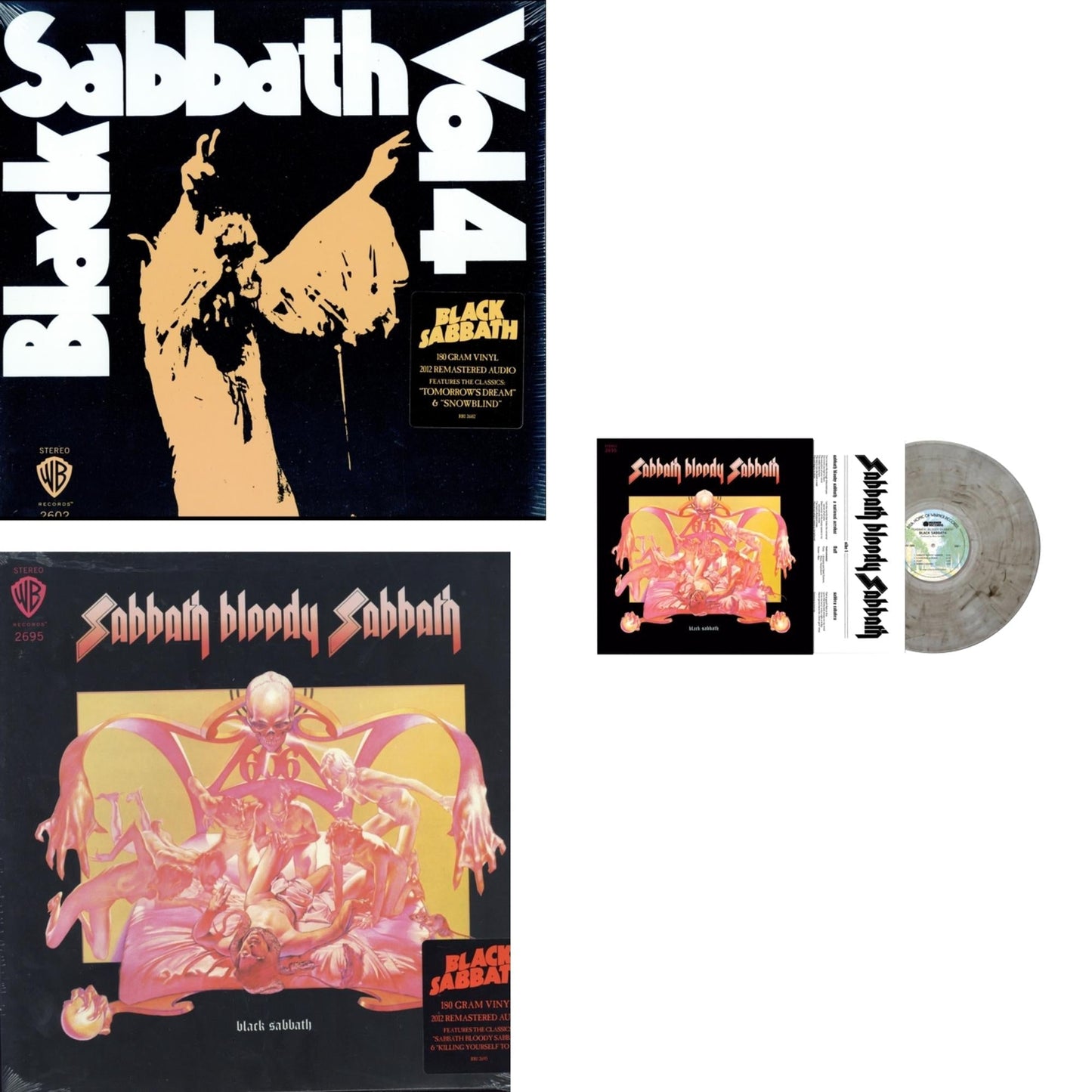 Black Sabbath - Vol. 4 (180G) & Sabbath Bloody Sabbath (180G) & Sabbath Bloody Sabbath (Smoky LP Vinyl) (Syeor)