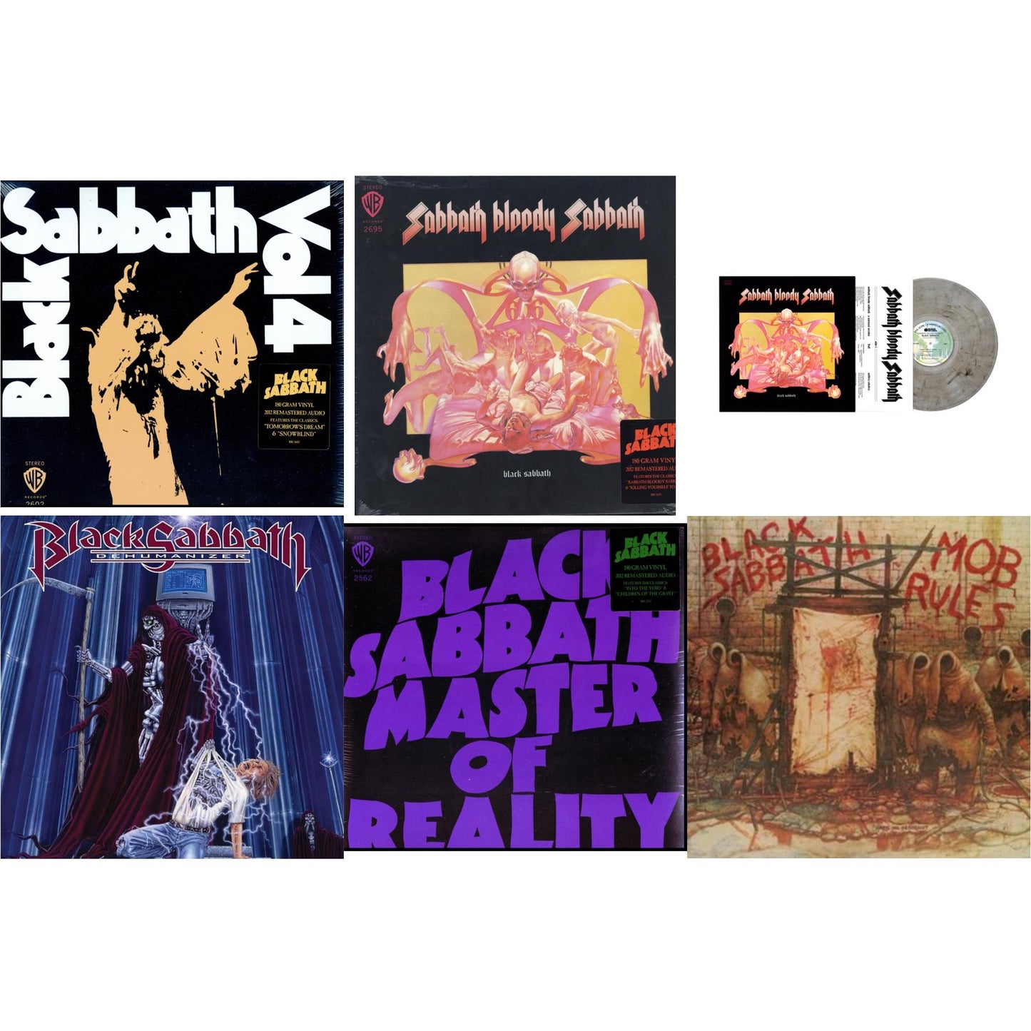 Black Sabbath - Vol. 4 (180G) & Sabbath Bloody Sabbath (180G) & Sabbath Bloody Sabbath (Smoky LP Vinyl) (Syeor) & Dehumanizer (Deluxe Edition/2LP) (Rocktober) & Master Of Reality (180G) & Mob Rules (Deluxe/2LP)