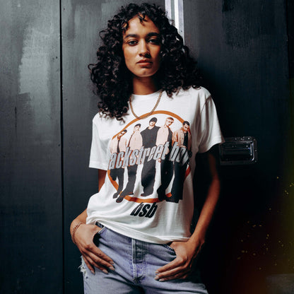 Backstreet Boys Glitter Mens T Shirt White Officially Licensed