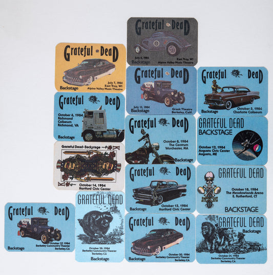 Grateful Dead Backstage Passes (07/06/1984 - 10/31/1984) Collectors Bundle