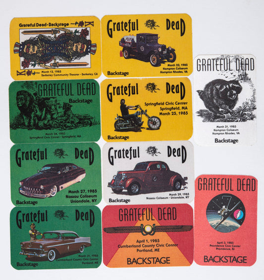 Grateful Dead Backstage Passes (03/12/1985 - 04/03/1985) Collectors Bundle