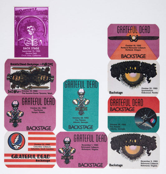Grateful Dead Backstage Passes (09/15/1985 - 11/02/1985) Collectors Bundle
