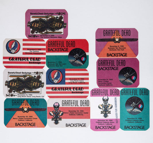 Grateful Dead Backstage Passes (11/04/1985 - 12/31/1985) Collectors Bundle