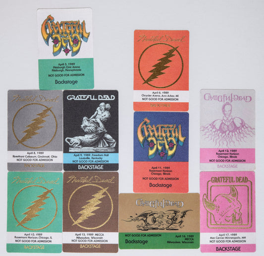 Grateful Dead Backstage Passes (04/03/1989 - 04/17/1989) Collectors Bundle