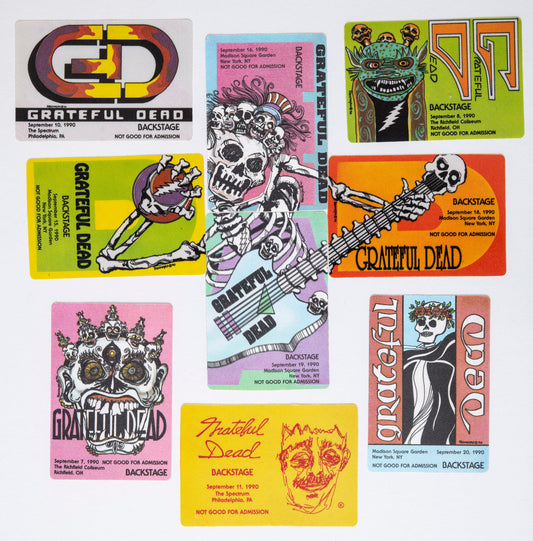 Grateful Dead Backstage Passes (09/07/1990 - 09/20/1990) Collectors Bundle