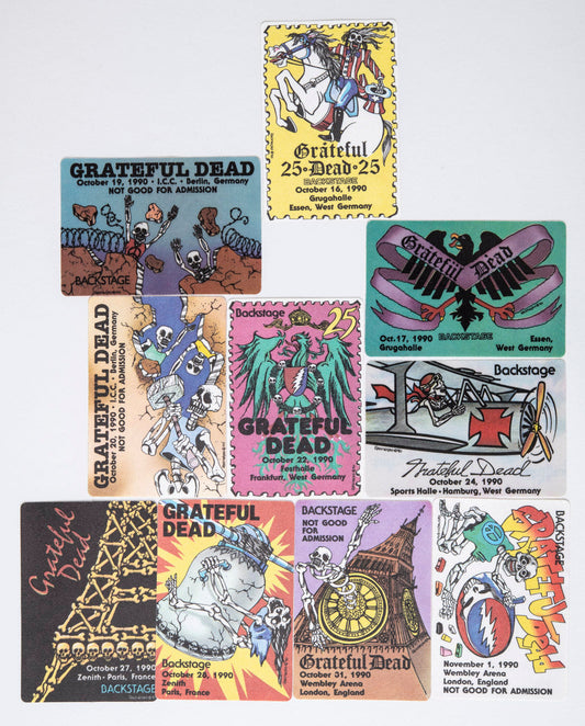 Grateful Dead Backstage Passes (10/16/1990 - 11/01/1990) Collectors Bundle