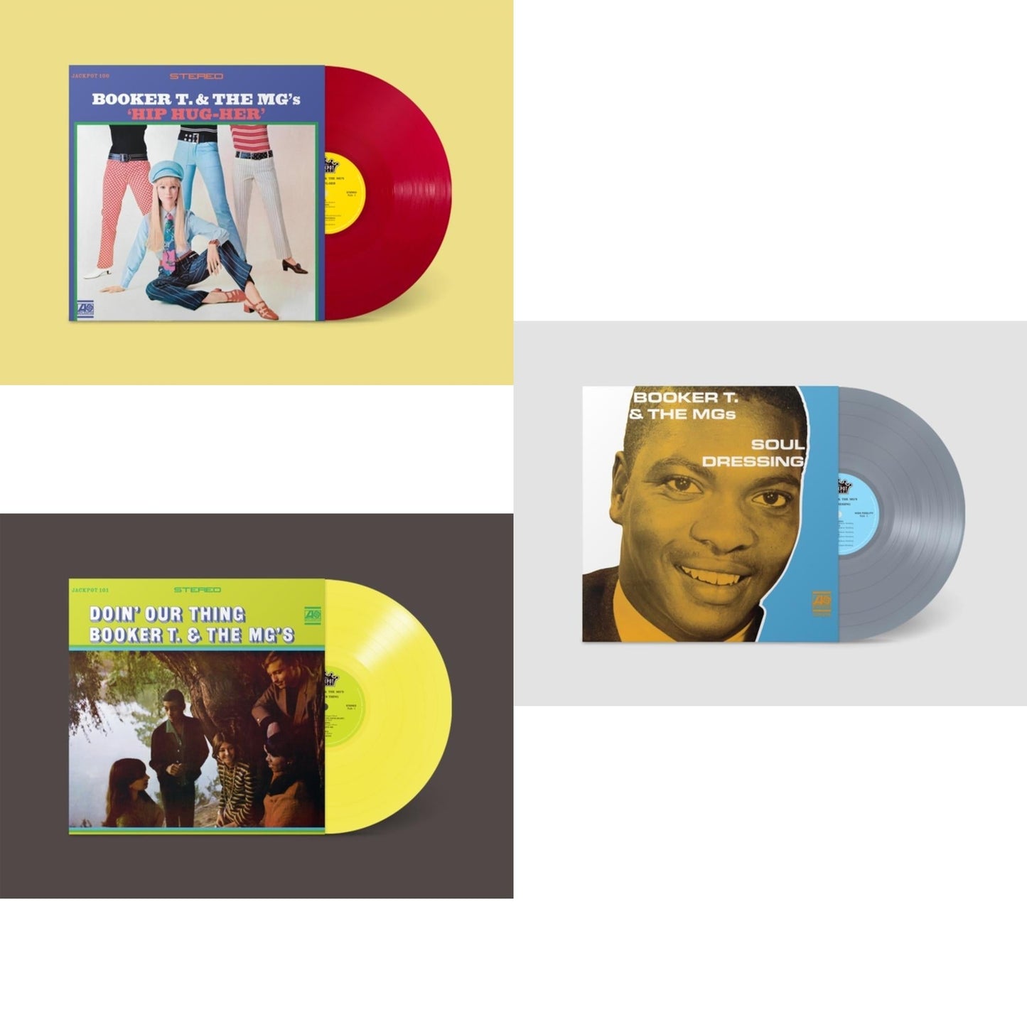 Booker T & The Mgs - Hip Hug-Her (Apple Red LP Vinyl) (Ams Exclusive) & Doin Our Thing (Yellow LP Vinyl) (Ams Exclusive) & Soul Dressing (Grey LP Vinyl) (Ams Exclusive)