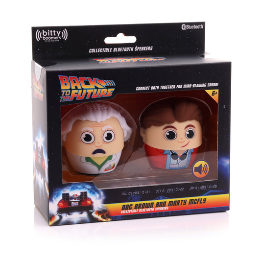Doc & Marty 2 Pack - Back to the Future Bluetooth Bitty Boomers Speaker