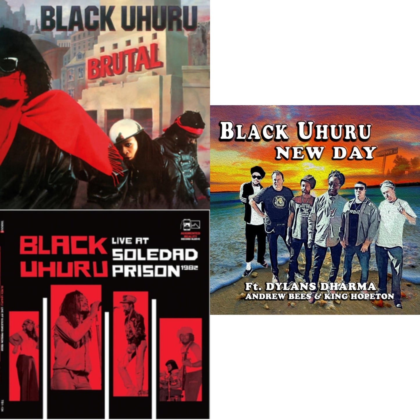 Black Uhuru - New Day (Translucent Red LP Vinyl) & Brutal & Live At Soledad Prison 1982