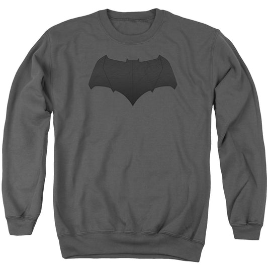 Batman V Superman Batman Logo Mens Crewneck Sweatshirt Charcoal Officially Licensed